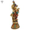 Photo of Standing Lord Krishna Statue with Beautiful Multicolour Turquoise work-16"-Facing Right side