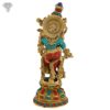 Photo of Standing Radha Statue with Beautiful Multicolour Turquoise work-15"-Back side