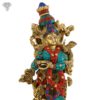 Photo of Standing Radha Statue with Beautiful Multicolour Turquoise work-15"-Zoomed in