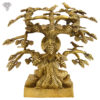 Photo of Beautiful Handcrafted Buddha Statue Sitting under a Tree-15"-Back side