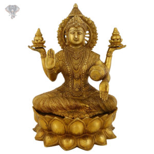 Photo of Goddess Lakshmi with Blessing Hands-12"-Facing Front