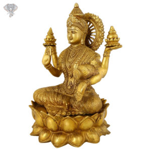 Photo of Goddess Lakshmi with Blessing Hands-12"-facing Right side