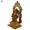 Photo of Antic Finished Lord Ganesh with Arch in his back-13"-facing Right side