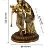 Photo of Beautiful Radha Krishna Statue with 3-toned colouring-20"-with Measurements