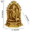 Photo of Beautiful Lord Krishna Statue with Arch-20"-with Measurements