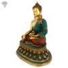 Photo of Beautiful Handcrafted Buddha Statue with Torquoise Work-21"-Facing left