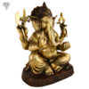 Photo of Shining Ganesh Statue with Blessing Hands-27"-Facing left side