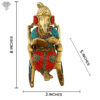 Photo of Very Unique Ganesh Statue Sitting on Chair-8"-with Measurements