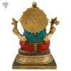 Photo of Very Special Ganesh Statue with Multicolour Turquoise work-13"-Back side