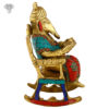 Photo of Very Unique Ganesh Statue Sitting on Chair-8"-Zoomed in
