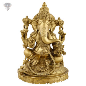 Photo of Very Special Ganesh Statue purely Handcrafted-11"-Facing Front