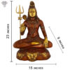 Photo of Rare Shiva Statue with Beautiful Copper Finishing-23"-with Measurements