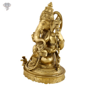 Photo of Very Special Ganesh Statue purely Handcrafted-11"-Facing Right side