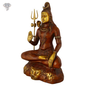 Photo of Rare Shiva Statue with Beautiful Copper Finishing-23"-Facing Right side