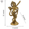 Photo of Unique Krishna Statue playing Flute-15"-with Measurements