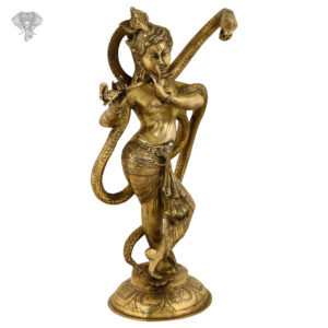 Photo of Unique Krishna Statue playing Flute-15"-Facing left side