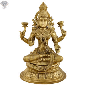 Photo of Very Special Goddess Lakshmi Statue Made from Cold cast Bronze-11"-Facing Front