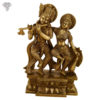 Photo of Beautiful Radha Krishna Statue Standing with peacock-14"-Facing Front