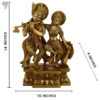 Photo of Beautiful Radha Krishna Statue Standing with peacock-14"-with Measurements