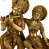 Photo of Beautiful Radha Krishna Statue Standing with peacock-14"-Zoomed in
