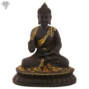 Photo of Beautiful Handcrafted Buddha Statue with Matte Finishing-9"-Facing Front