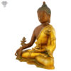 Photo of Beautiful Handcrafted Buddha Statue with Gold and Brown Finishing-10"-facing Left side