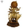 Photo of Standing Lord Krishna Statue with Flute and Cow-16"-Backside