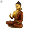 Photo of Beautiful Handcrafted Buddha Statue with Gold and Brown Finishing-12"-facing Left side