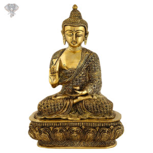 Photo of Very Special Buddha Statue with Antic Finishing-10"-Facing Front