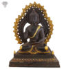 Photo of Beautiful Handcrafted Buddha Statue with Gold and Black Matte Finishing-11"-Facing Front