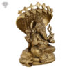Photo of Very Unique Ganesh Statue with 5-headed snake above head-8"-facing Left side-Extra Image