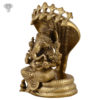 Photo of Very Unique Ganesh Statue with 5-headed snake above head-8"-facing Right side-Extra-Image