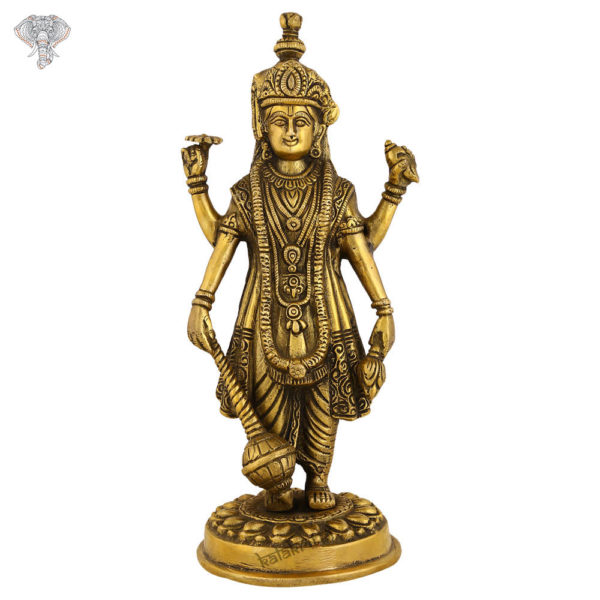 Photo of Lord Vishnu Statue Standing-12"-Facing Front