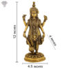 Photo of Lord Vishnu Statue Standing-12"-With Measurements