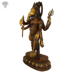 Photo of Standing Ganesh with Axe in his Hand-20"-Facing Right side