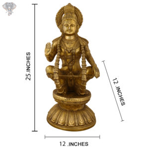 Photo of Very Beautifully Carved Ayyappa Statue-25"-facing left side
