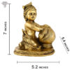 Photo of Cute Bala Krishna with Pot full of Butter-7"-with measurements