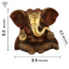 Photo of Special Ganesh Statue with Long ears with Maroon finishing-8"-with measurements