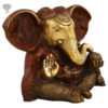 Photo of Special Ganesh Statue with Long ears with Maroon finishing-8"-Facing left Side