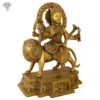 Photo of Goddess Durga sitting on Lion with Sword on her hand-18"-Facing left side