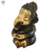 Photo of Cute Kid Ganesh with Black shiny Finishing-8"-facing Right side