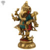 Photo of Special Dancing Ganesh with Multicolour Turquoise work-9"-facing Right side