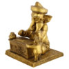Photo of Reading Ganapati Statue on a table-8"-facing Left side