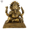 Photo of Rare Ganesh Statue with Antic finishing-9"-Facing Front