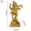 Photo of Very Special Dancing Ganesha Statue-9"with measurements