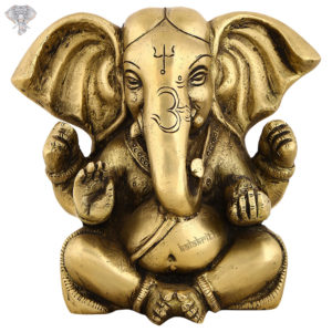 Photo of Serene Ganesha Statue with long ears-5"-Facing Front