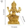 Photo of Very Special Sharada Statue with Gold Colour finishing-12"-with Measurements