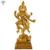 Photo of Very Special Standing Saraswati Statue with Gold finishing-10"-Facing Front