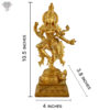 Photo of Very Special Standing Saraswati Statue with Gold finishing-10"-with measurements