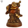 Photo of Laughing Buddha with Maroon finishing-7"-Facing Front